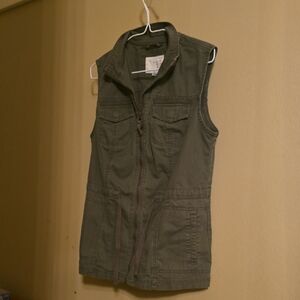 A NEW DAY Olive Green Sleeveless Utility Vest